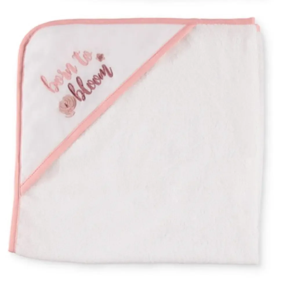 Chickpea Baby Girls Hooded Bath Towel and Washcloths, 6 Piece Set